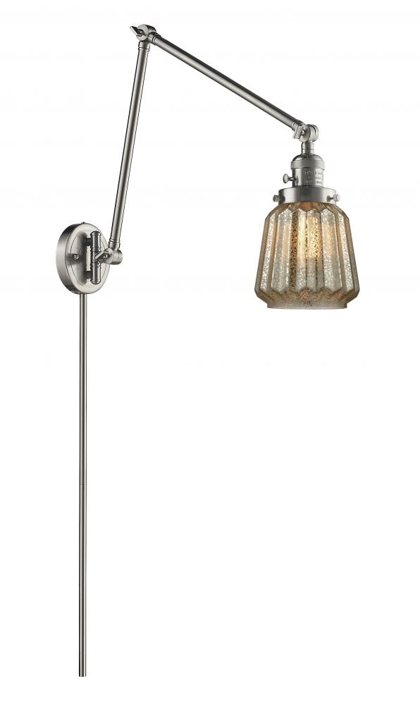 Chatham - 1 Light - 8 inch - Brushed Satin Nickel -Adjustable Swing Arm