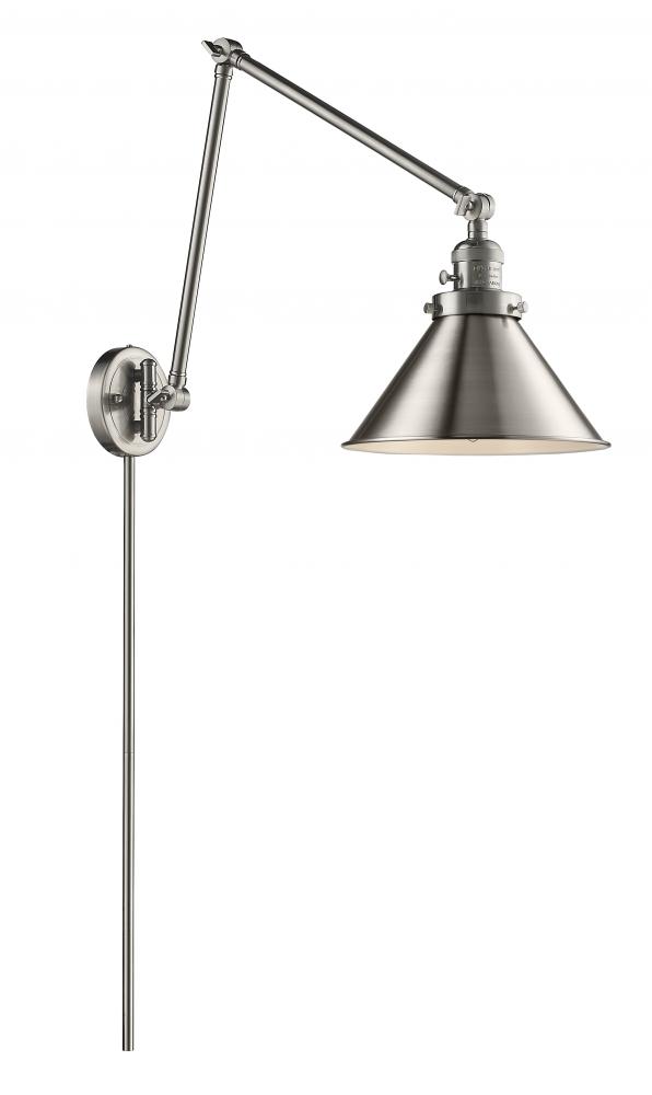 Briarcliff - 1 Light - 10 inch - Brushed Satin Nickel - Swing Arm