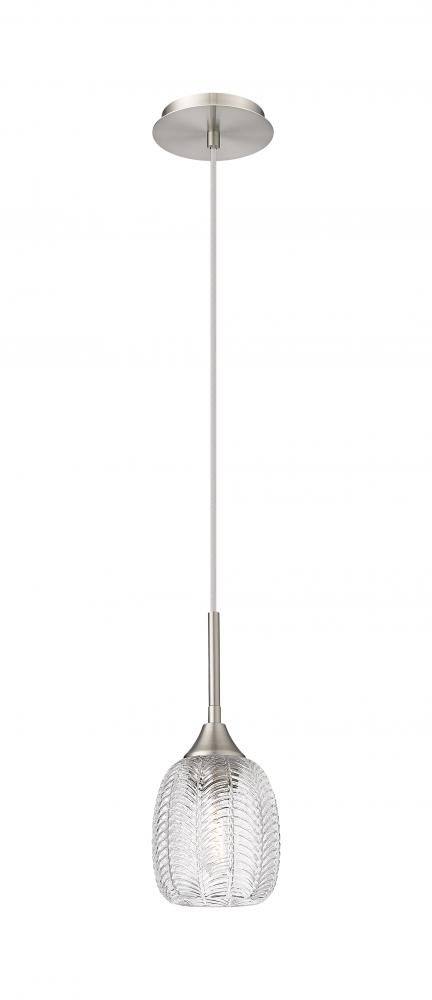 Berkshire - 1 Light - 6 inch - Brushed Satin Nickel - Cord Hung - Pendant