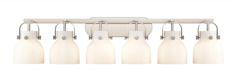 Pilaster II Bell - 6 Light - 46 inch - Satin Nickel - Bath Vanity Light