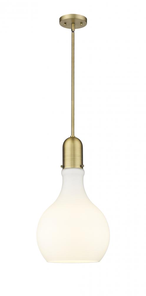 Amherst - 1 Light - 12 inch - Brushed Brass - Cord hung - Mini Pendant