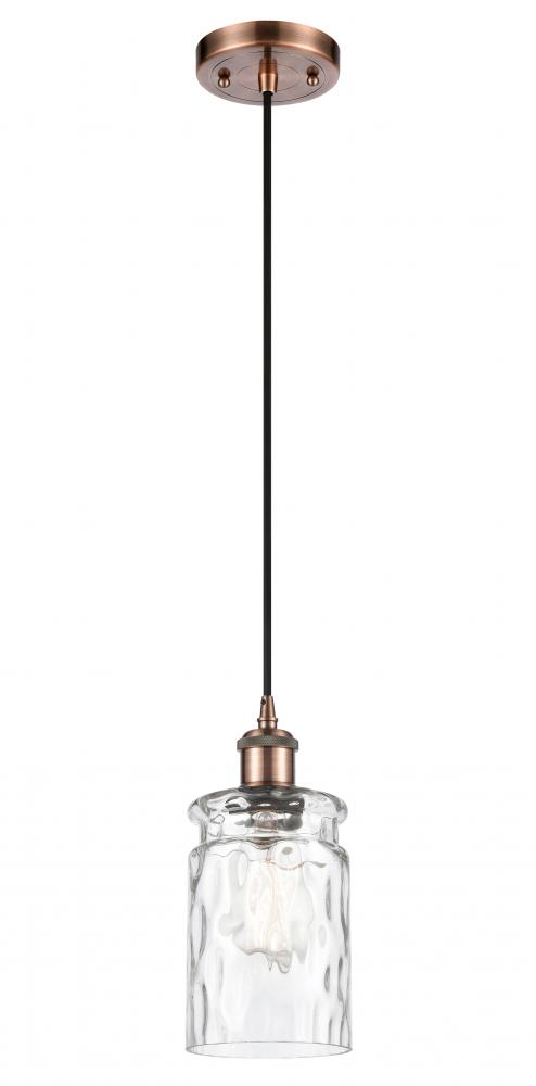 Candor - 1 Light - 5 inch - Antique Copper - Cord hung - Mini Pendant
