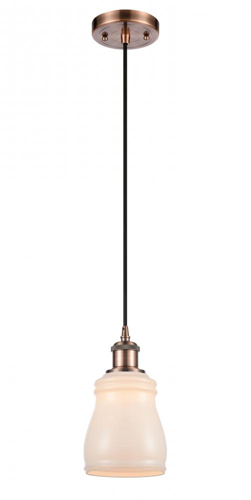 Ellery - 1 Light - 5 inch - Antique Copper - Cord hung - Mini Pendant