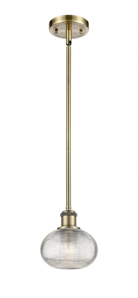 Ithaca - 1 Light - 6 inch - Antique Brass - Mini Pendant