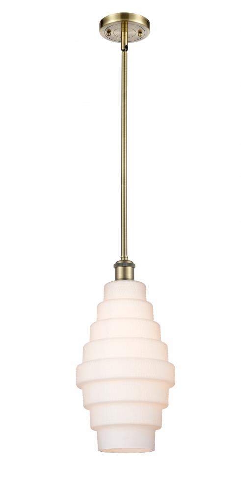 Cascade - 1 Light - 8 inch - Antique Brass - Mini Pendant