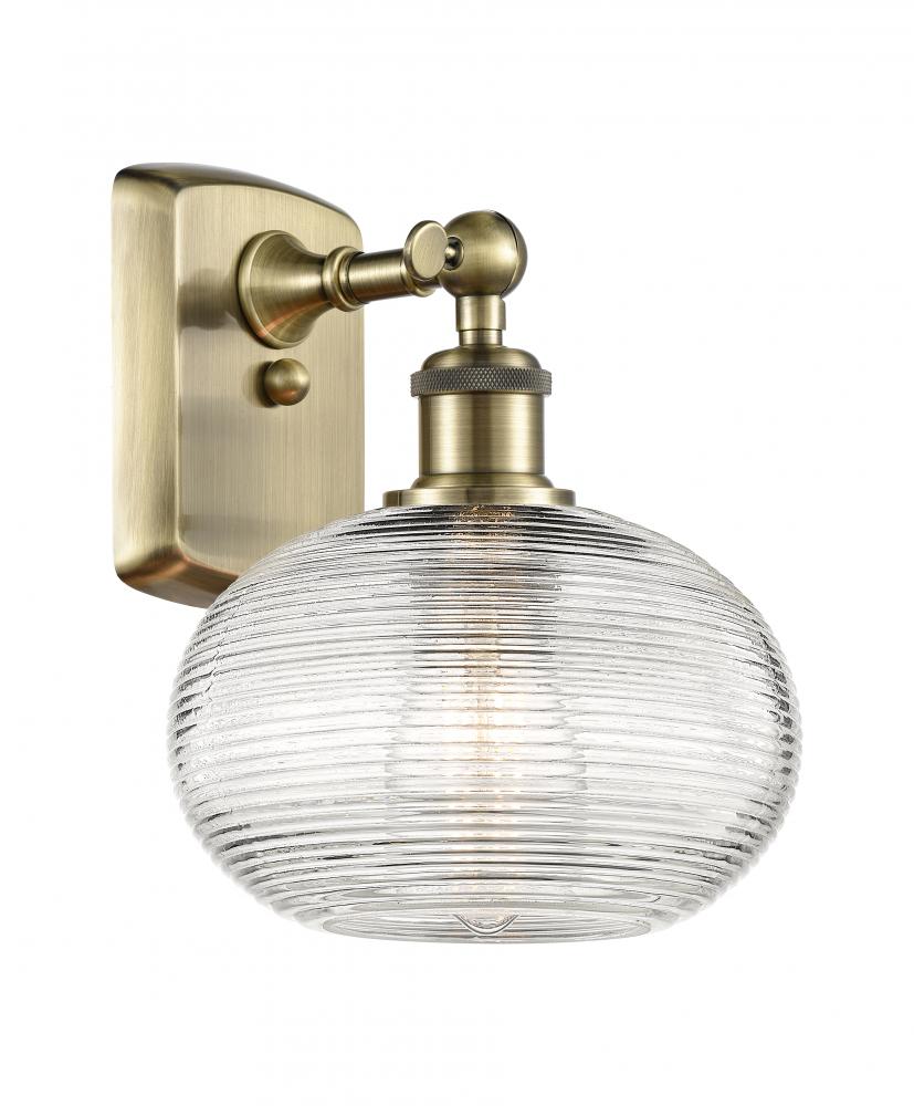 Ithaca - 1 Light - 8 inch - Antique Brass - Sconce