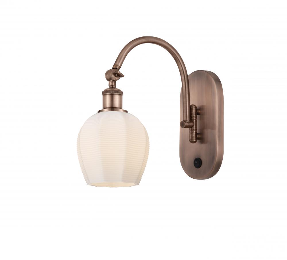 Norfolk - 1 Light - 6 inch - Antique Copper - Adjustable Swing Arm