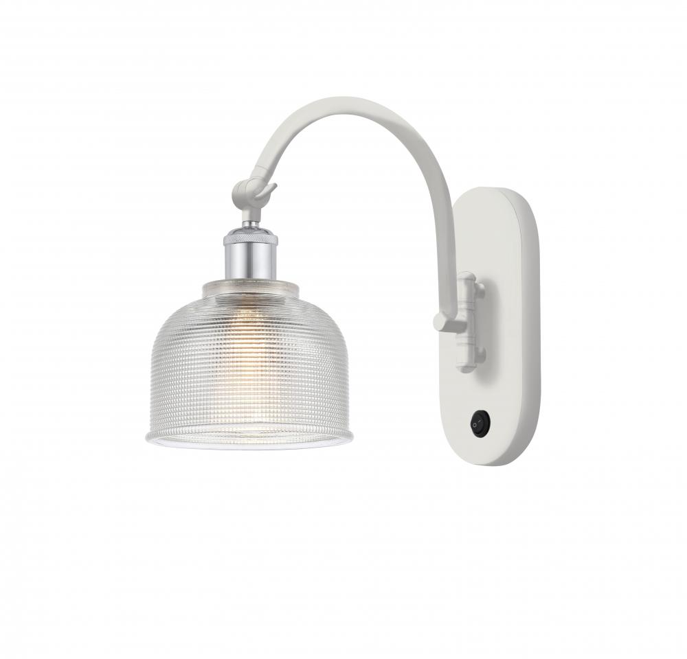 Dayton - 1 Light - 6 inch - White Polished Chrome - Adjustable Swing Arm