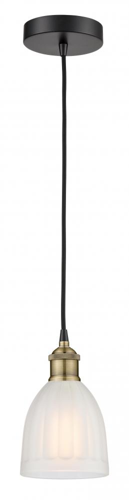 Brookfield - 1 Light - 6 inch - Black Antique Brass - Cord hung - Mini Pendant
