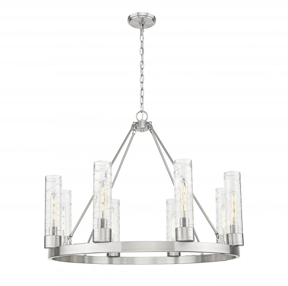 Boreas - 6 Light - 36 inch - Satin Nickel - Chandelier