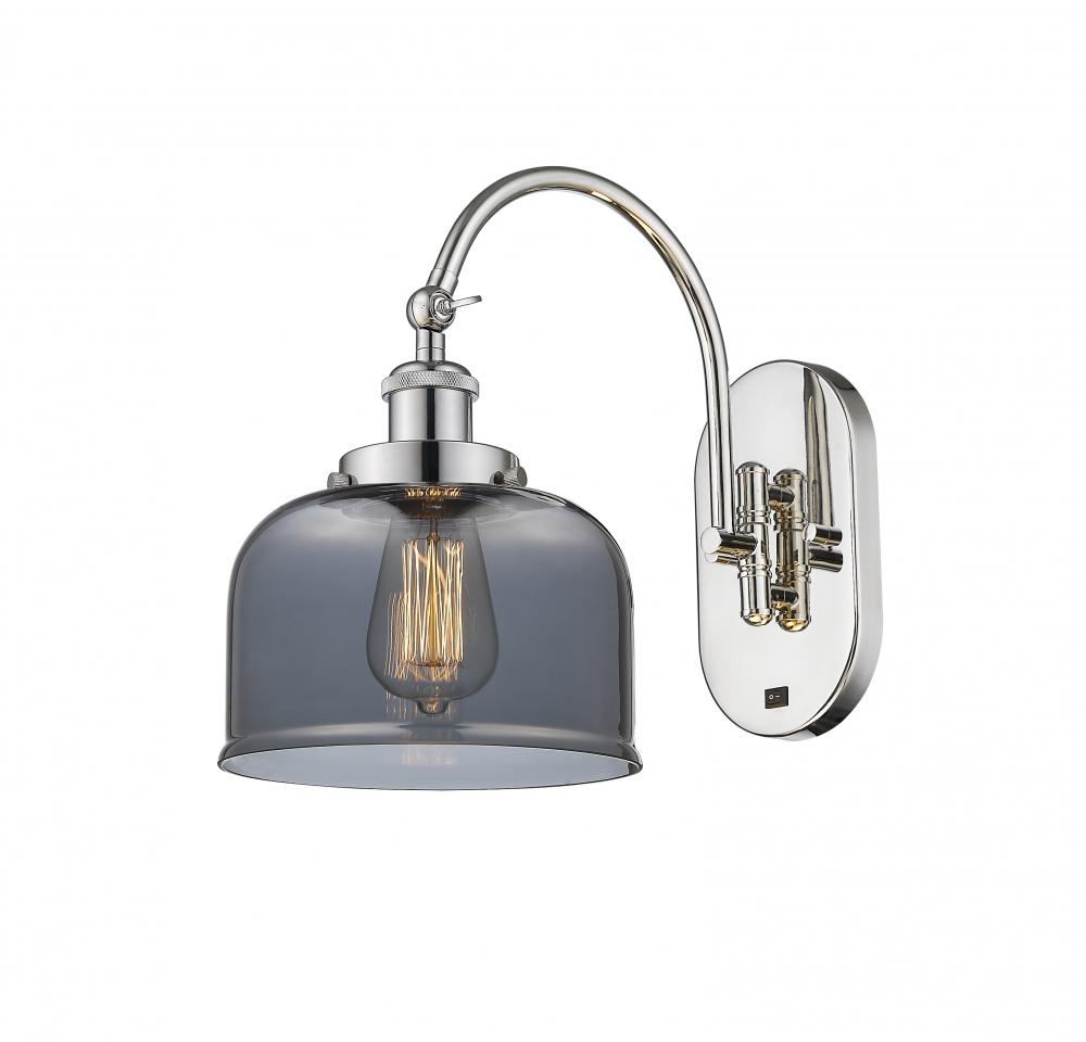 Bell - 1 Light - 8 inch - Polished Nickel - Adjustable Swing Arm