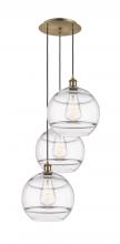 Innovations Lighting 113B-3P-AB-G556-12CL - Rochester 3 Light 18 inch Multi-Pendant