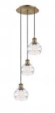 Innovations Lighting 113B-3P-AB-G556-6CL - Rochester 3 Light 16 inch Multi-Pendant