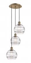 Innovations Lighting 113B-3P-AB-G556-8CL - Rochester 3 Light 18 inch Multi-Pendant