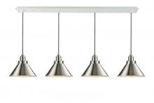 Innovations Lighting 124W-10GY-2H-SN-M10-SN - Winchester - 4 Light - 48 inch - White - Cord hung - Linear Pendant