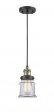 Innovations Lighting 201C-BAB-G182S-LED - Canton - 1 Light - 5 inch - Black Antique Brass - Cord hung - Mini Pendant