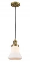 Innovations Lighting 201C-BB-G191-LED - Bellmont - 1 Light - 6 inch - Brushed Brass - Cord hung - Mini Pendant