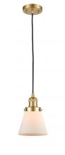 Innovations Lighting 201C-SG-G61-LED - Cone - 1 Light - 6 inch - Satin Gold - Cord hung - Mini Pendant