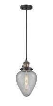 Innovations Lighting 201CSW-BAB-G165-LED - Geneseo - 1 Light - 7 inch - Black Antique Brass - Cord hung - Mini Pendant