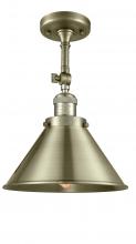 Innovations Lighting 201F-AB-M10-AB-LED - Briarcliff - 1 Light - 10 inch - Antique Brass - Adjustable Semi-Flush Mount