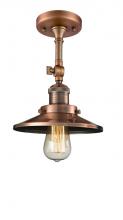 Innovations Lighting 201F-AC-M3 - Railroad - 1 Light - 8 inch - Antique Copper - Semi-Flush Mount