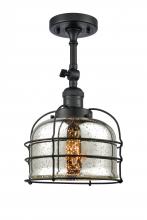 Innovations Lighting 201F-BK-G78-CE-LED - Bell Cage - 1 Light - 9 inch - Matte Black - Adjustable Semi-Flush Mount