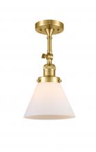 Innovations Lighting 201F-SG-G41 - Cone - 1 Light - 8 inch - Satin Gold - Adjustable Semi-Flush Mount