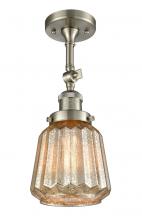 Innovations Lighting 201F-SN-G146-LED - Chatham - 1 Light - 7 inch - Brushed Satin Nickel - Adjustable Semi-Flush Mount