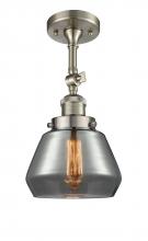 Innovations Lighting 201F-SN-G173-LED - Fulton - 1 Light - 7 inch - Brushed Satin Nickel - Adjustable Semi-Flush Mount