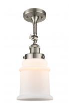Innovations Lighting 201F-SN-G181-LED - Canton - 1 Light - 6 inch - Brushed Satin Nickel - Adjustable Semi-Flush Mount