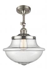 Innovations Lighting 201F-SN-G544-LED - Oxford - 1 Light - 12 inch - Brushed Satin Nickel - Adjustable Semi-Flush Mount