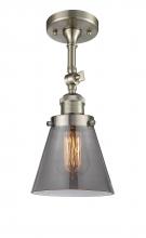 Innovations Lighting 201F-SN-G63-LED - Cone - 1 Light - 6 inch - Brushed Satin Nickel - Adjustable Semi-Flush Mount