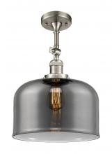 Innovations Lighting 201F-SN-G73-L-LED - Bell - 1 Light - 12 inch - Brushed Satin Nickel - Adjustable Semi-Flush Mount