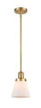 Innovations Lighting 201S-SG-G61-LED - Cone - 1 Light - 6 inch - Satin Gold - Stem Hung - Mini Pendant
