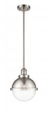 Innovations Lighting 201S-SN-HFS-82-SN-LED - Hampden - 1 Light - 9 inch - Brushed Satin Nickel - Stem Hung - Mini Pendant