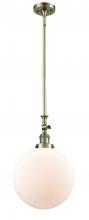 Innovations Lighting 206-AB-G201-12 - Beacon - 1 Light - 12 inch - Antique Brass - Stem Hung - Mini Pendant