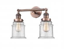 Innovations Lighting 208-AC-G184-LED - Canton - 2 Light - 17 inch - Antique Copper - Adjustable Bath Vanity Light