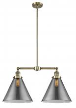 Innovations Lighting 209-AB-G43-L-LED - Cone - 2 Light - 21 inch - Antique Brass - Stem Hung - Adjustable Island Light