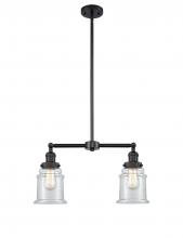 Innovations Lighting 209-BK-G182-LED - Canton - 2 Light - 21 inch - Matte Black - Stem Hung - Adjustable Island Light