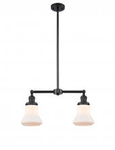 Innovations Lighting 209-BK-G191-LED - Bellmont - 2 Light - 21 inch - Matte Black - Stem Hung - Adjustable Island Light