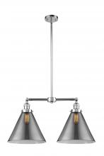 Innovations Lighting 209-PC-G43-L-LED - Cone - 2 Light - 21 inch - Polished Chrome - Stem Hung - Adjustable Island Light