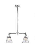 Innovations Lighting 209-PC-G62-LED - Cone - 2 Light - 21 inch - Polished Chrome - Stem Hung - Adjustable Island Light