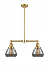 Innovations Lighting 209-SG-G173 - Fulton - 2 Light - 21 inch - Satin Gold - Stem Hung - Adjustable Island Light