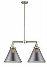 Innovations Lighting 209-SN-G43-L-LED - Cone - 2 Light - 21 inch - Brushed Satin Nickel - Stem Hung - Adjustable Island Light