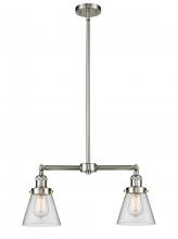 Innovations Lighting 209-SN-G62-LED - Cone - 2 Light - 21 inch - Brushed Satin Nickel - Stem Hung - Adjustable Island Light