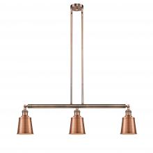 Innovations Lighting 213-AC-M9-AC-LED - Addison - 3 Light - 38 inch - Antique Copper - Stem Hung - Island Light