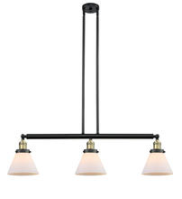Innovations Lighting 213-BAB-G41-LED - Cone - 3 Light - 40 inch - Black Antique Brass - Stem Hung - Adjustable Island Light