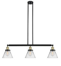 Innovations Lighting 213-BAB-G42-LED - Cone - 3 Light - 40 inch - Black Antique Brass - Stem Hung - Adjustable Island Light