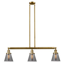 Innovations Lighting 213-BB-G63 - Cone - 3 Light - 39 inch - Brushed Brass - Stem Hung - Adjustable Island Light