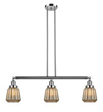 Innovations Lighting 213-PN-G146 - Chatham - 3 Light - 39 inch - Polished Nickel - Stem Hung - Adjustable Island Light